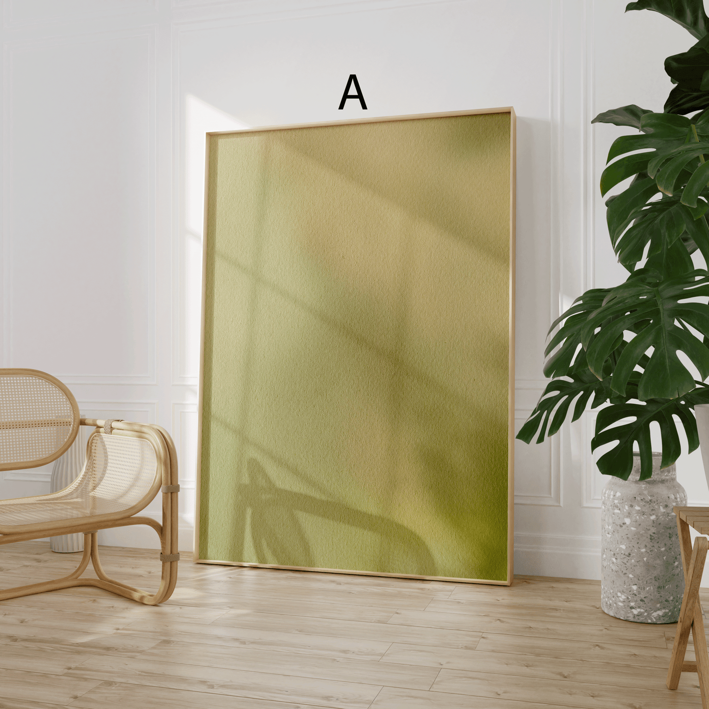 Abstrakte Grüne Aquarell Poster · Geschenkidee · Organische Formen Minimalistische Wandkunst · Dekoprint ohne Rahmen