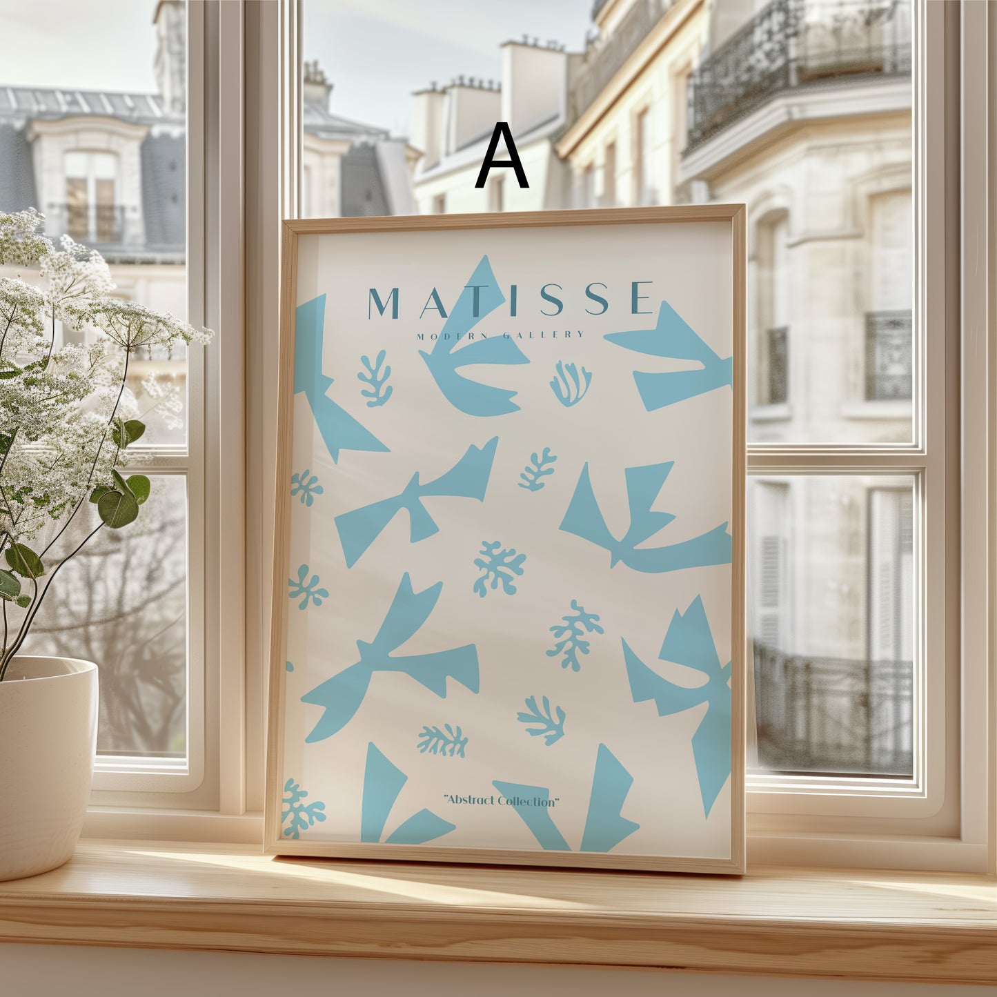 Matisse Poster · Geschenkidee · Abstrakte Scherenschnitte Frauenporträt Bunte Formen · Dekoprint ohne Rahmen