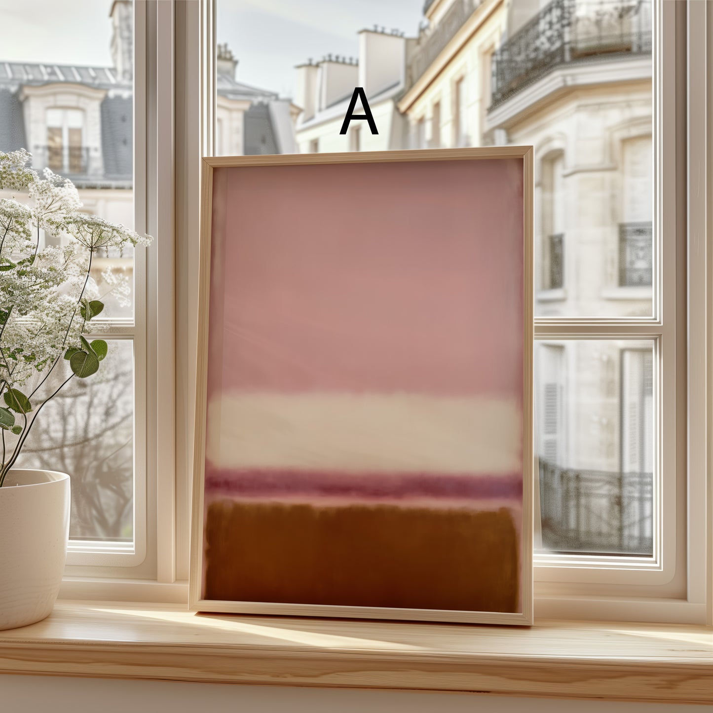 Sanfte Horizonte Poster · Geschenkidee · Abstrakte Strukturen Naturtöne Rustikale Ästhetik · Dekoprint ohne Rahmen