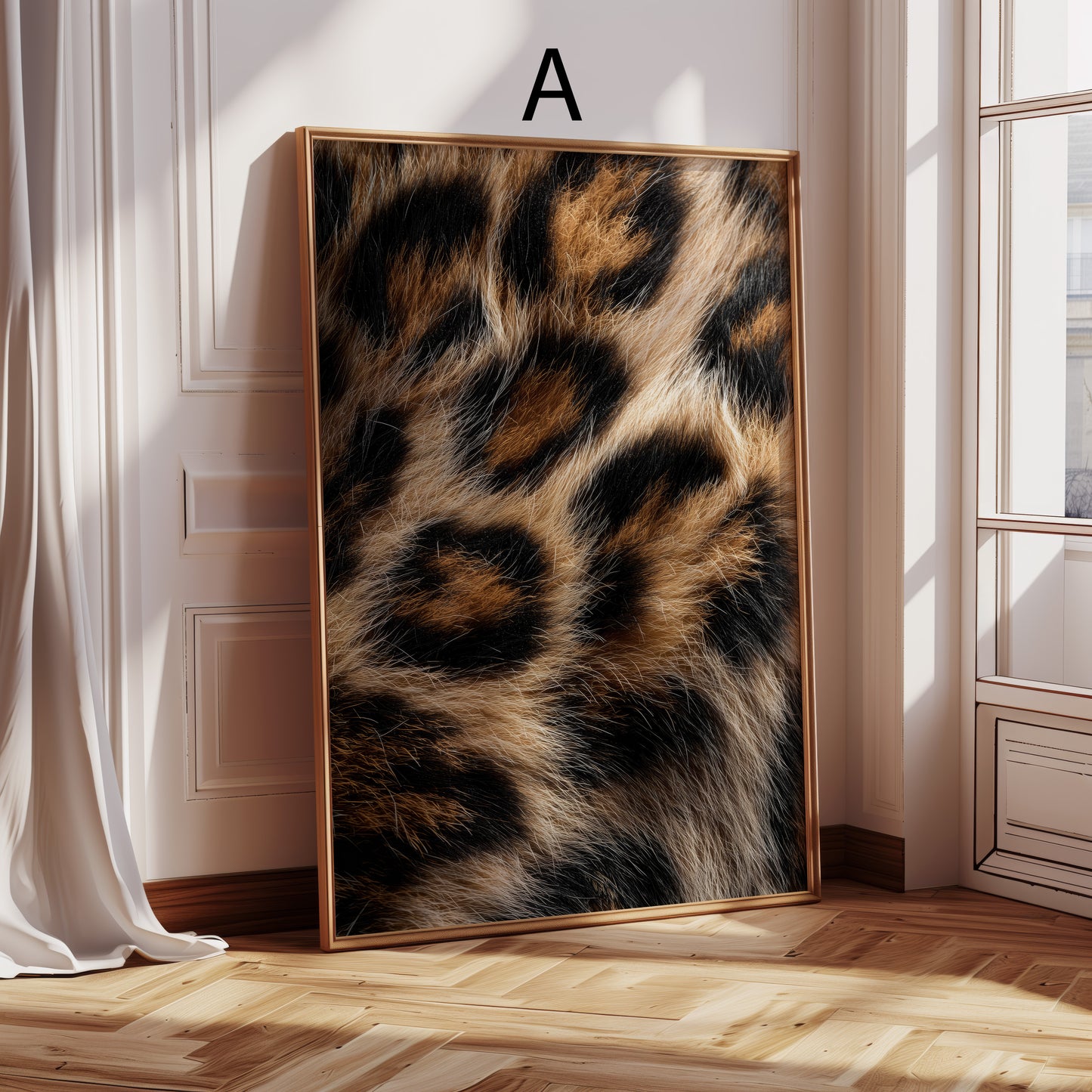 Luxus der Wildnis Poster · Geschenkidee · Animal-Texturen in Gold Creme Schwarz · Dekoprint ohne Rahmen