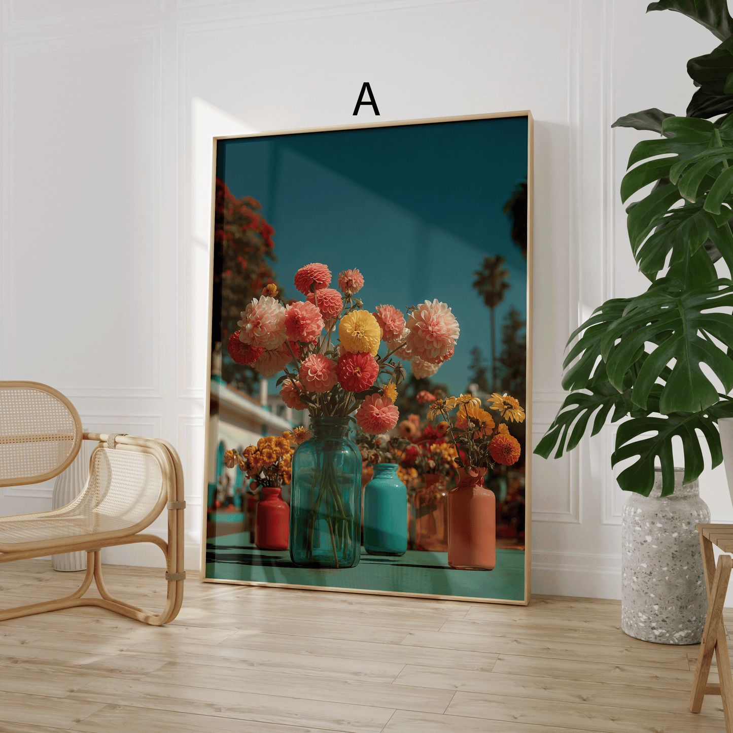 Tropen Poster · Geschenkidee · Palmen Blumen Strandlandschaften · Dekoprint ohne Rahmen