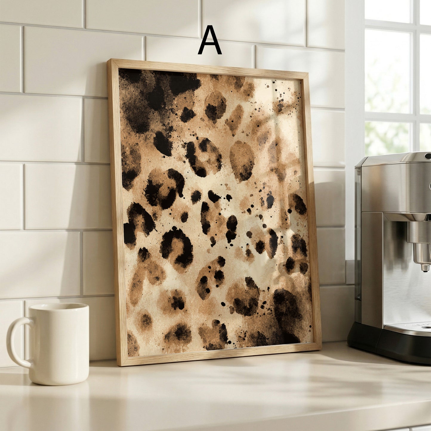 Tiermuster Poster · Geschenkidee · Leopard Zebra Schlange abstrakte Felloptik · Dekoprint ohne Rahmen