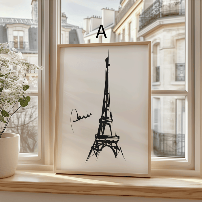 JUSTGOODMOOD Paris Poster – Edle Baumwollkunst
