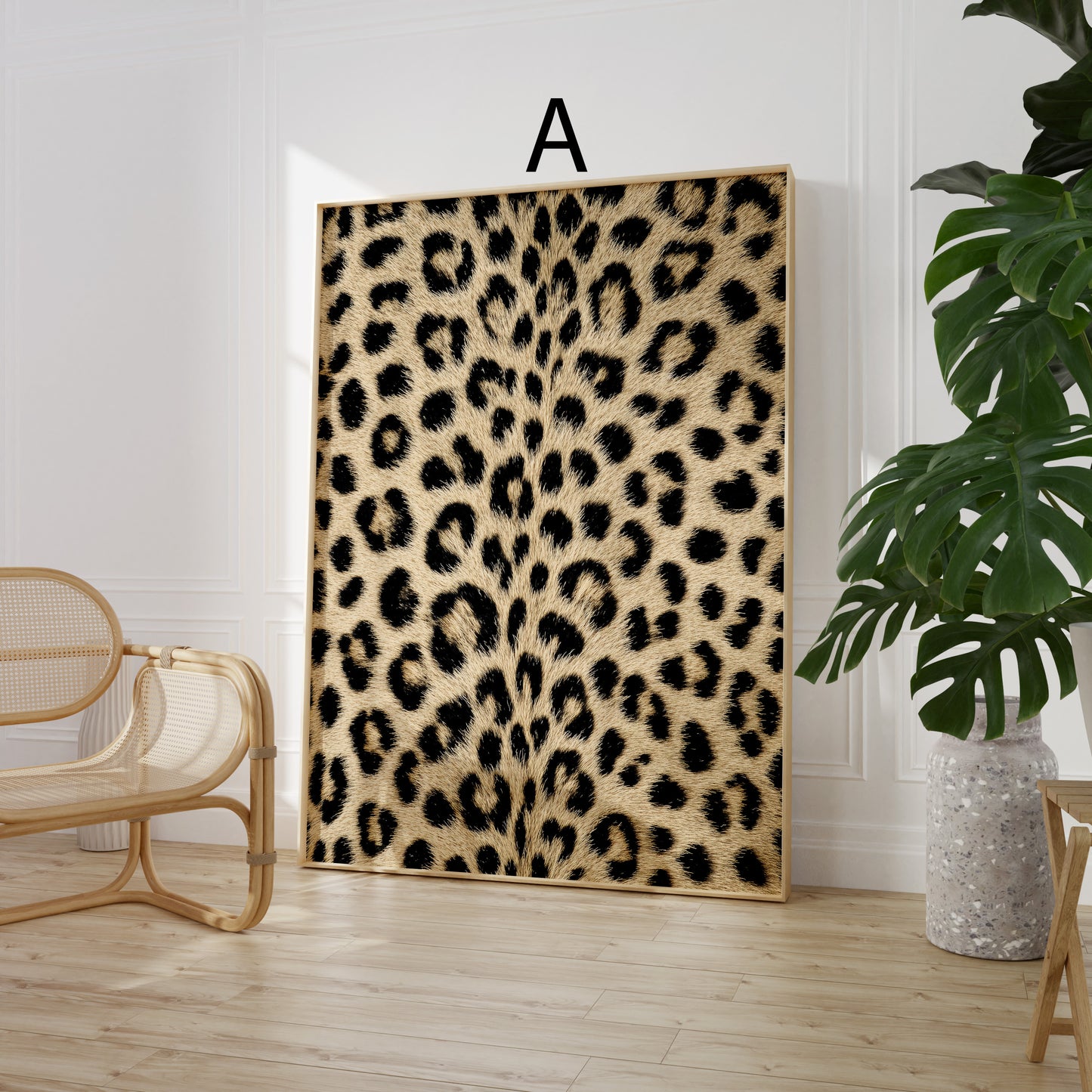 Tiermuster Poster · Geschenkidee · Leoard Zebra Tiger Schlange Felloptik · Dekoprint ohne Rahmen
