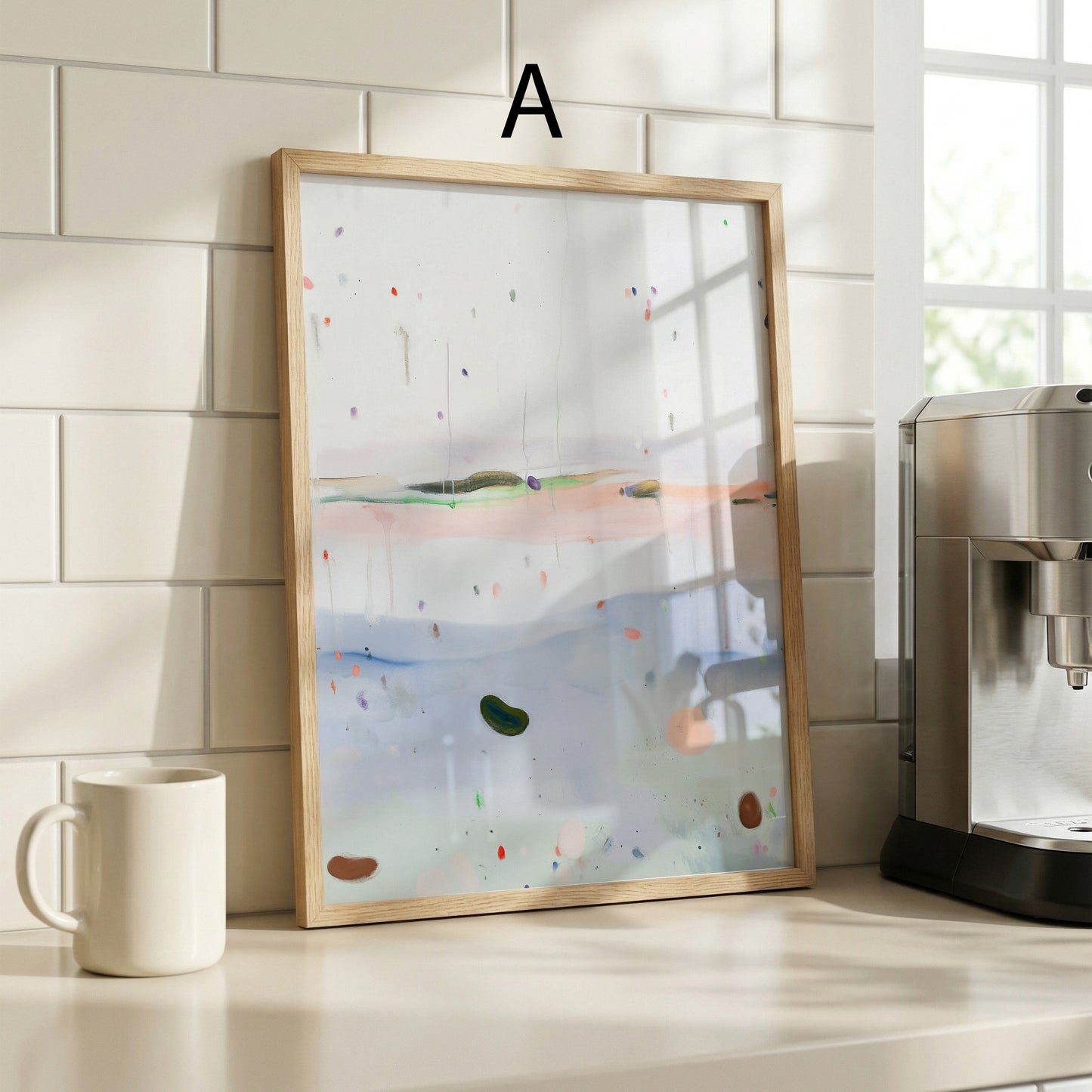 Abstrakte Poster · Geschenkidee · Farbenfrohe Malerei in sanften Pastelltönen · Dekoprint ohne Rahmen