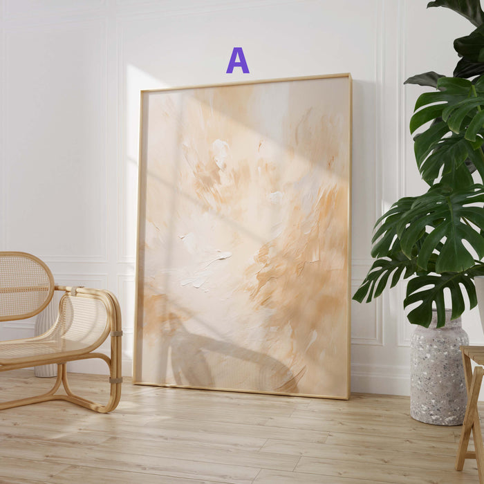 Geometrische Poster in Beige, Schwarz & Grau