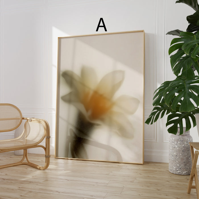 Geschenkidee · Blumen hinter Glas und Flachbild Fotografie Poster Ästhetische Prints · Dekoprint ohne Rahmen | JUSTGOODMOOD