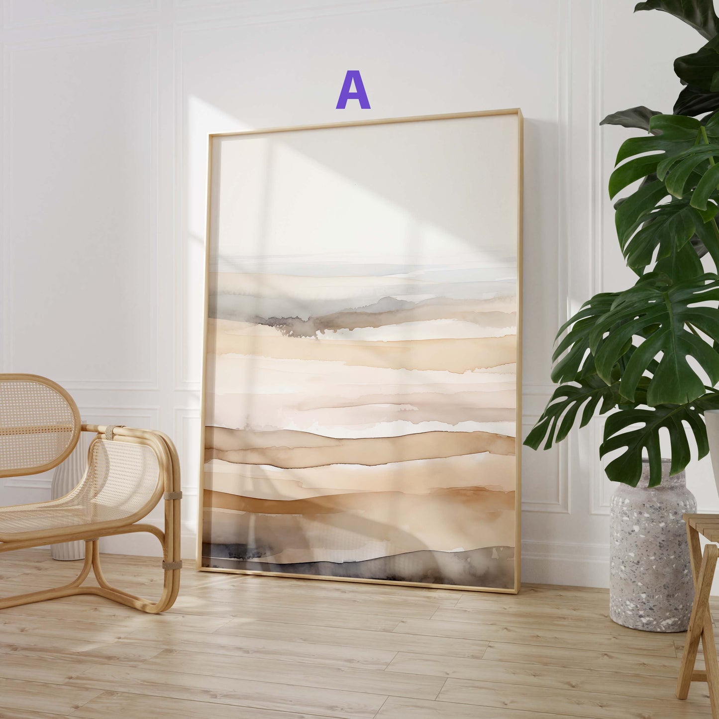 Abstrakte Beige Rosé Poster · Geschenkidee · Sanfte Texturkunst und Moderne Minimalistische Kompositionen · Dekoprint ohne Rahmen