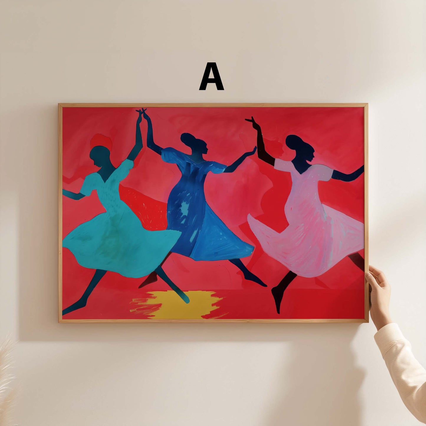 Abstrakte Blumen Poster · Geschenkidee · Moderne Vase, Stillleben und Geometrische Kunst · Dekoprint ohne Rahmen
