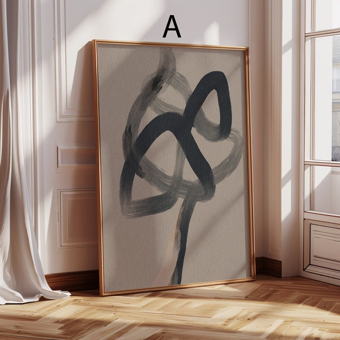 Geschenkidee · Blumen in Vase und Abstrakte Kunst Poster Ästhetische Prints · Dekoprint ohne Rahmen | JUSTGOODMOOD