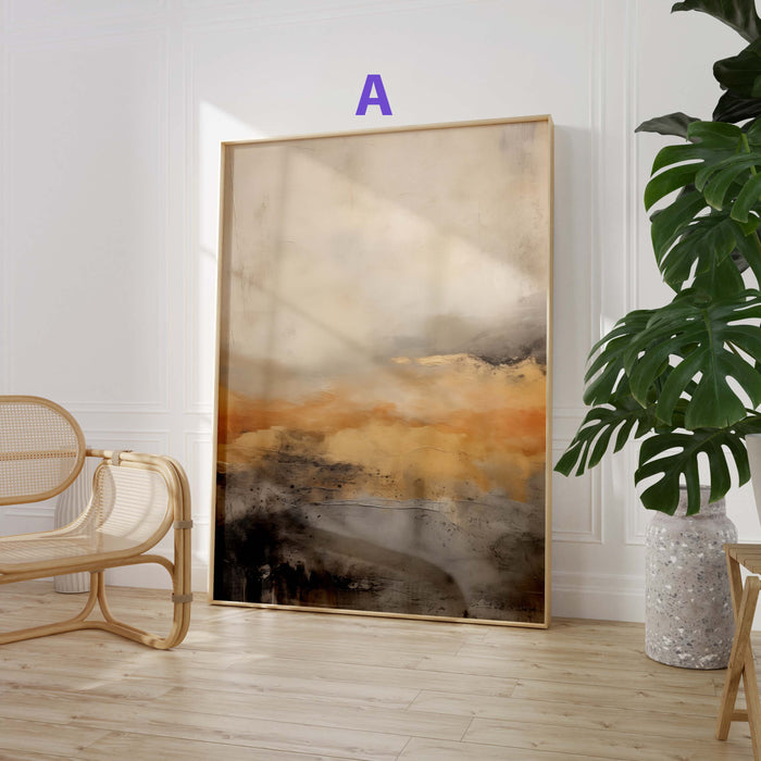 Wüstenlandschaft Poster auf Baumwollcanvas – JUSTGOODMOOD