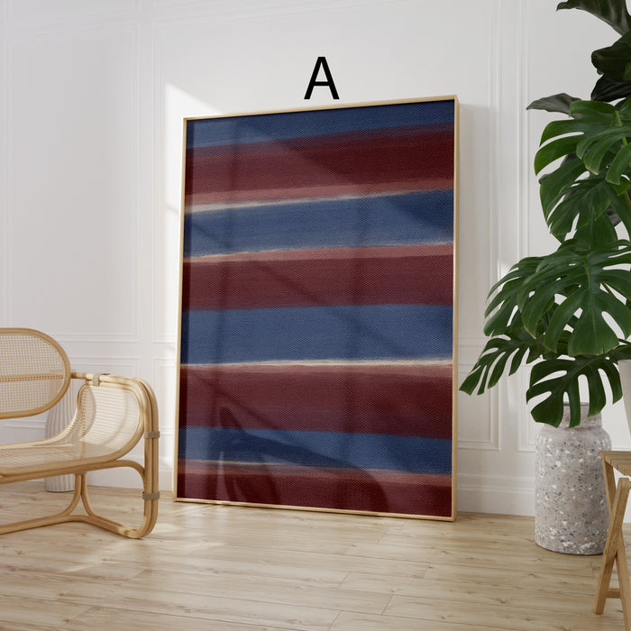 Geschenkidee · Streifen und Karomuster Poster Ästhetische Geometrische Prints · Dekoprint ohne Rahmen | JUSTGOODMOOD