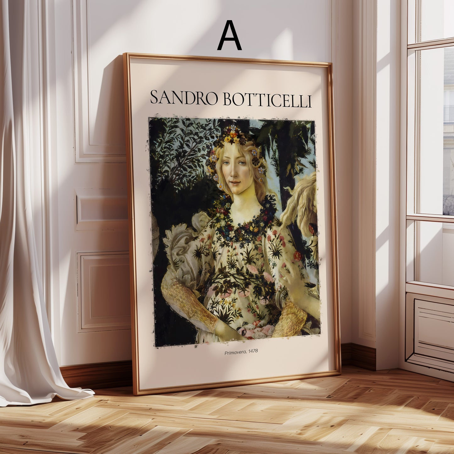 Sandro Botticelli Poster · Geschenkidee · Primavera Madonna mit Kind Heilige Madonna Renaissance Porträt · Dekoprint ohne Rahmen