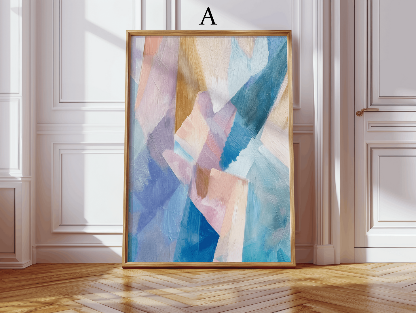 Abstrakte Portrait Poster · Geschenkidee · Mediterrane Landschaft · Dekoprint ohne Rahmen