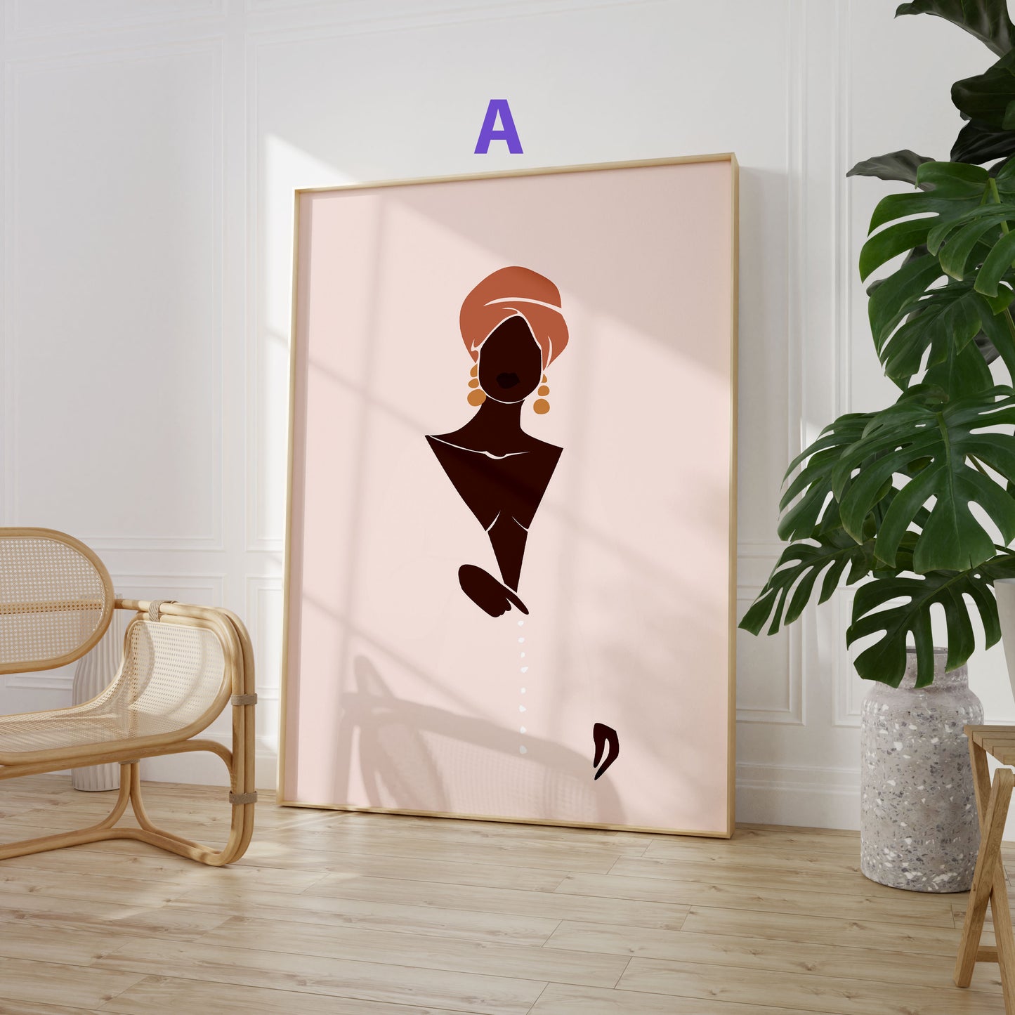 Abstrakte Frauen Poster · Geschenkidee · Boho Frauen Terrakotta Wüstenmotive · Dekoprint ohne Rahmen