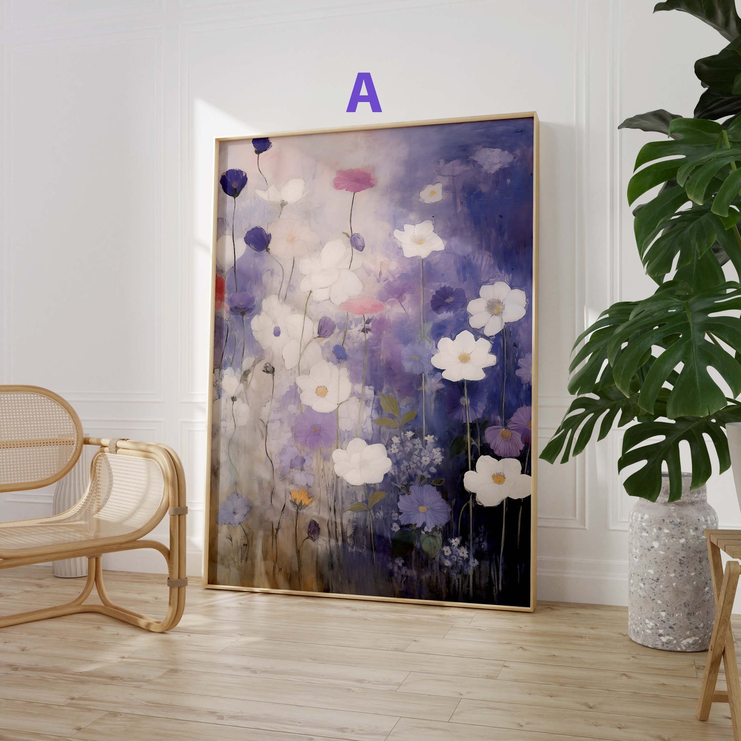 Blumen Poster · Geschenkidee · Bunte Florale Illustrationen und Romantische Blütenkunst · Dekoprint ohne Rahmen