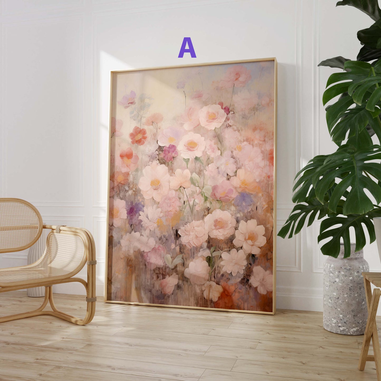 Blumen Poster · Geschenkidee · Wildblumen Wiesenblüten und Florale Naturkunst · Dekoprint ohne Rahmen