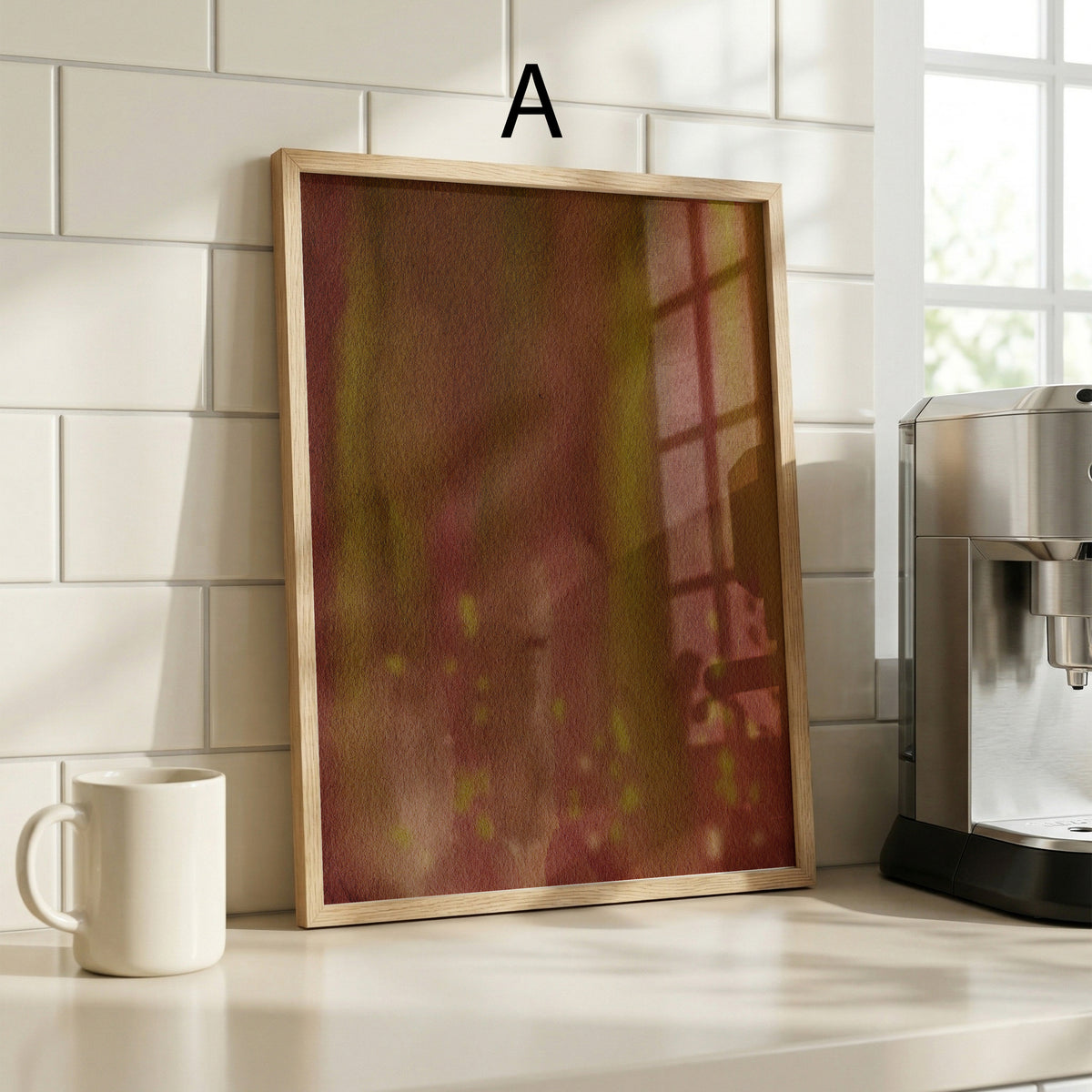 Poster Blumen · Wandbilder Bordeaux Beige · Dekoprint ohne Rahmen