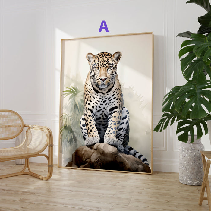 Dschungel Tiere Poster auf Premium Baumwolle