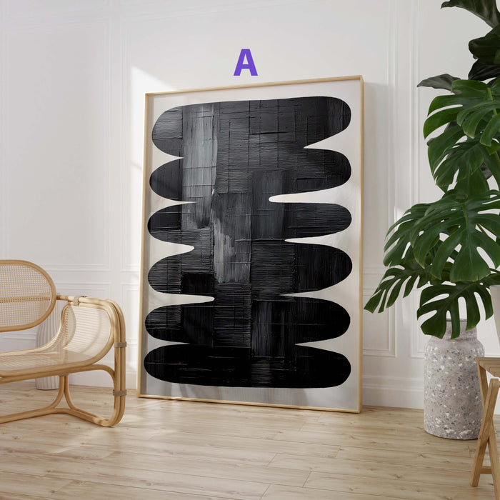 JUSTGOODMOOD Abstraktes Poster – Edles Baumwoll-Canvas