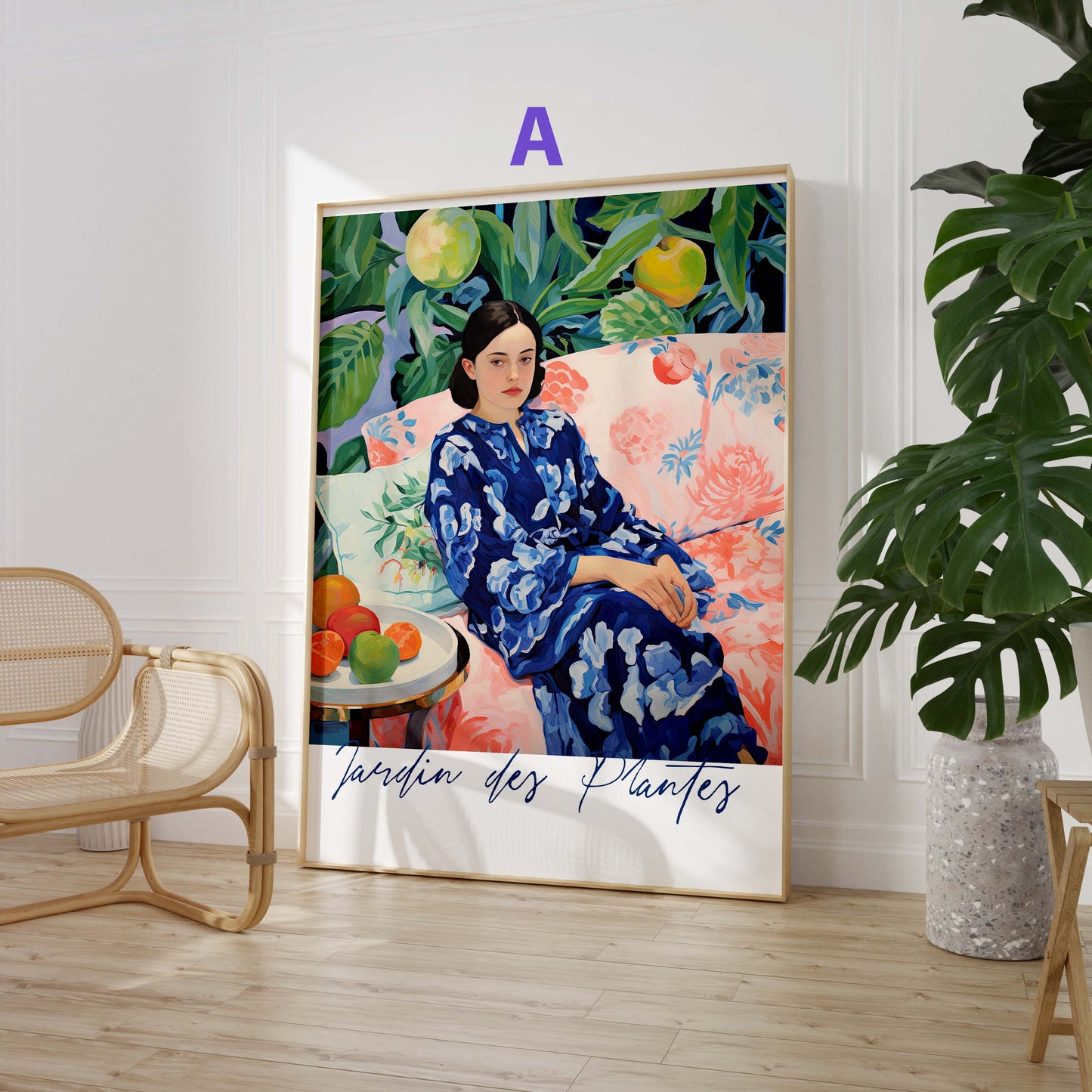 Mediterrane Kunst Poster · Geschenkidee · Moderne Porträts Stillleben und Farbenfrohe Illustrationen · Dekoprint ohne Rahmen