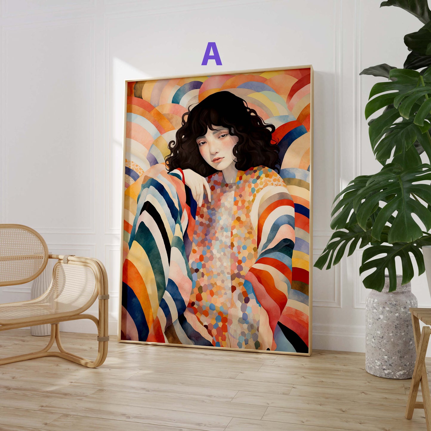 Moderne Kunst Poster · Geschenkidee · Moderne Porträts Abstrakte Kunst und Farbenfrohe Illustration · Dekoprint ohne Rahmen
