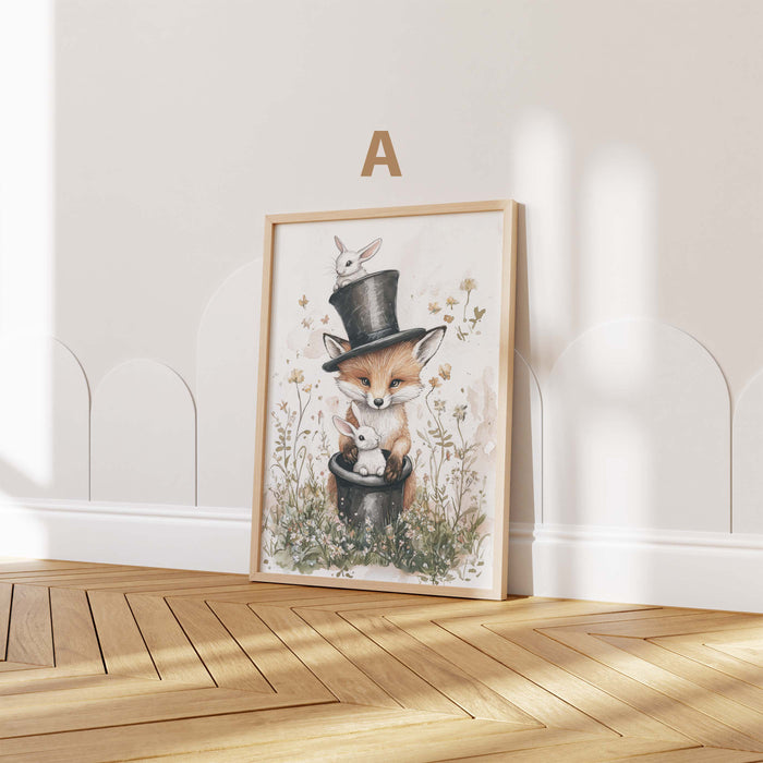 JUSTGOODMOOD Waldtiere Poster – Edle Wanddeko