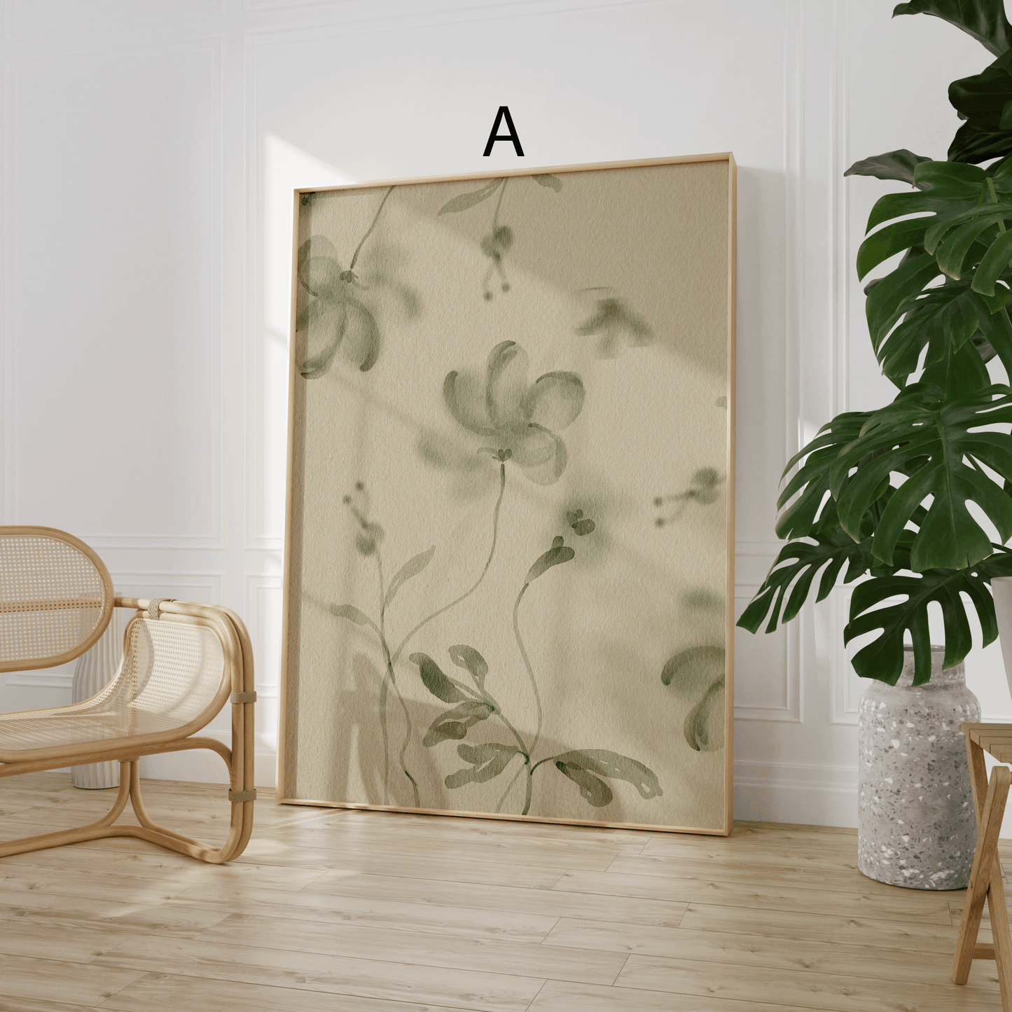 Botanik Poster · Geschenkidee · Aquarell Blumen Waldkunst Abstrakte Natur · Dekoprint ohne Rahmen