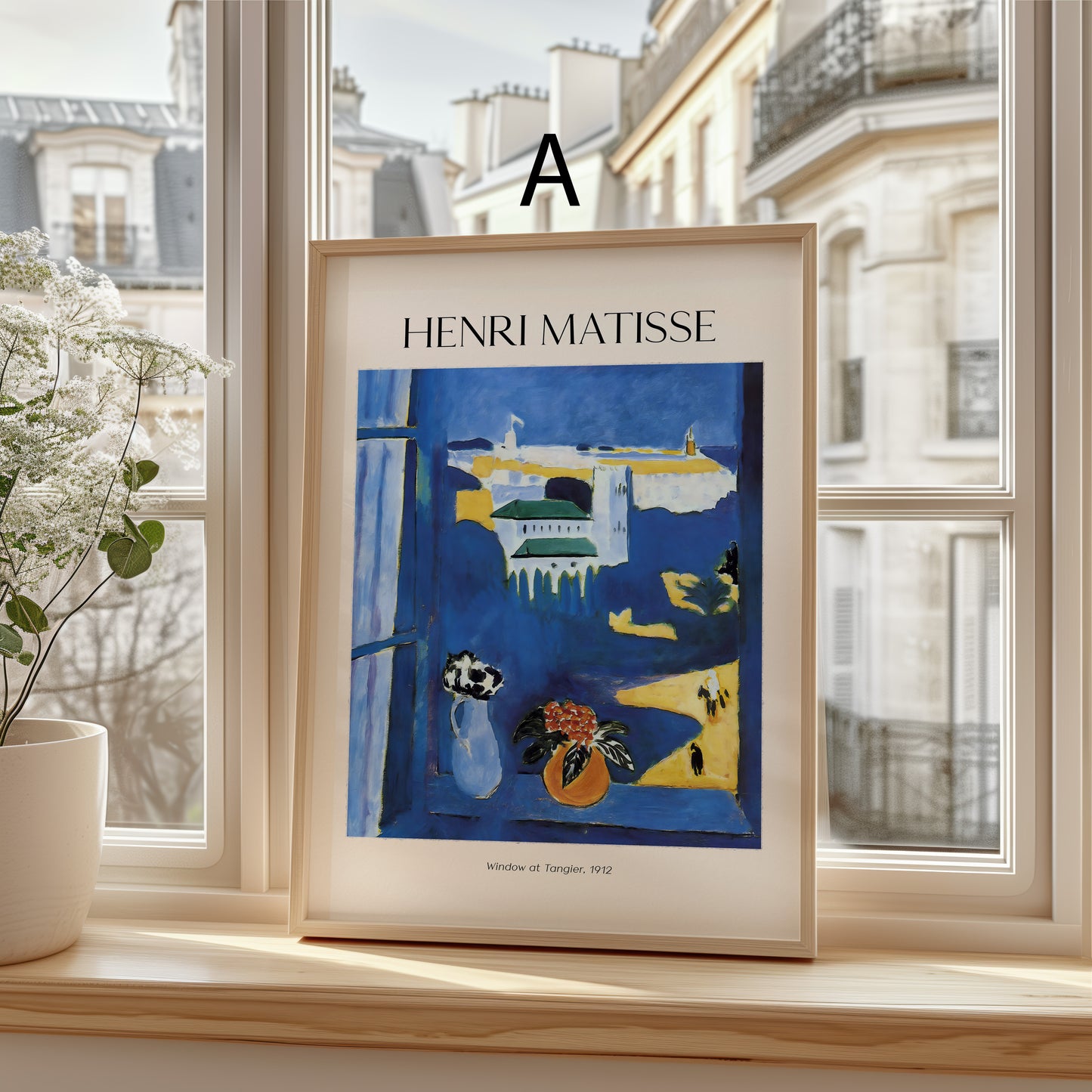 Henri Matisse Poster · Geschenkidee · Tanger Fenster Goldfisch Pflaumenblüten Pfingstrosen Fauvistisches Interieur · Dekoprint ohne Rahmen