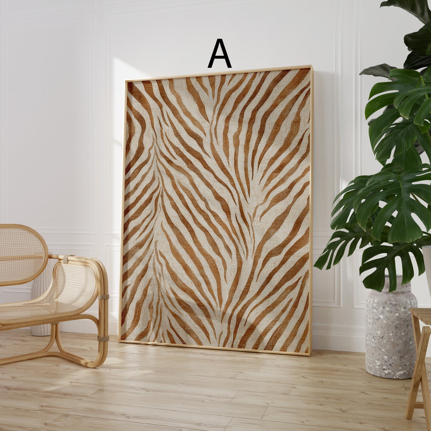 Safari Lines Poster · Geschenkidee · wilde Muster in eleganten Naturtönen · Dekoprint ohne Rahmen