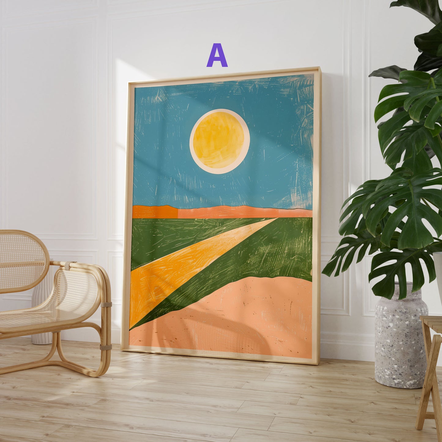 Abstrakte Kunst Poster · Geschenkidee · Geometrische Formen, Landschaften und Moderne Figuren · Dekoprint ohne Rahmen