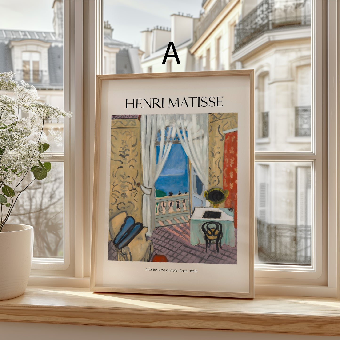 Henri Matisse Poster · Geschenkidee · Blaue Fenster Stillleben Porträts Fauvistische Interieurs · Dekoprint ohne Rahmen