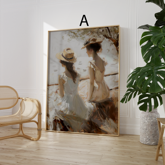 Impressionismus Poster auf Baumwoll-Canvas von JUSTGOODMOOD