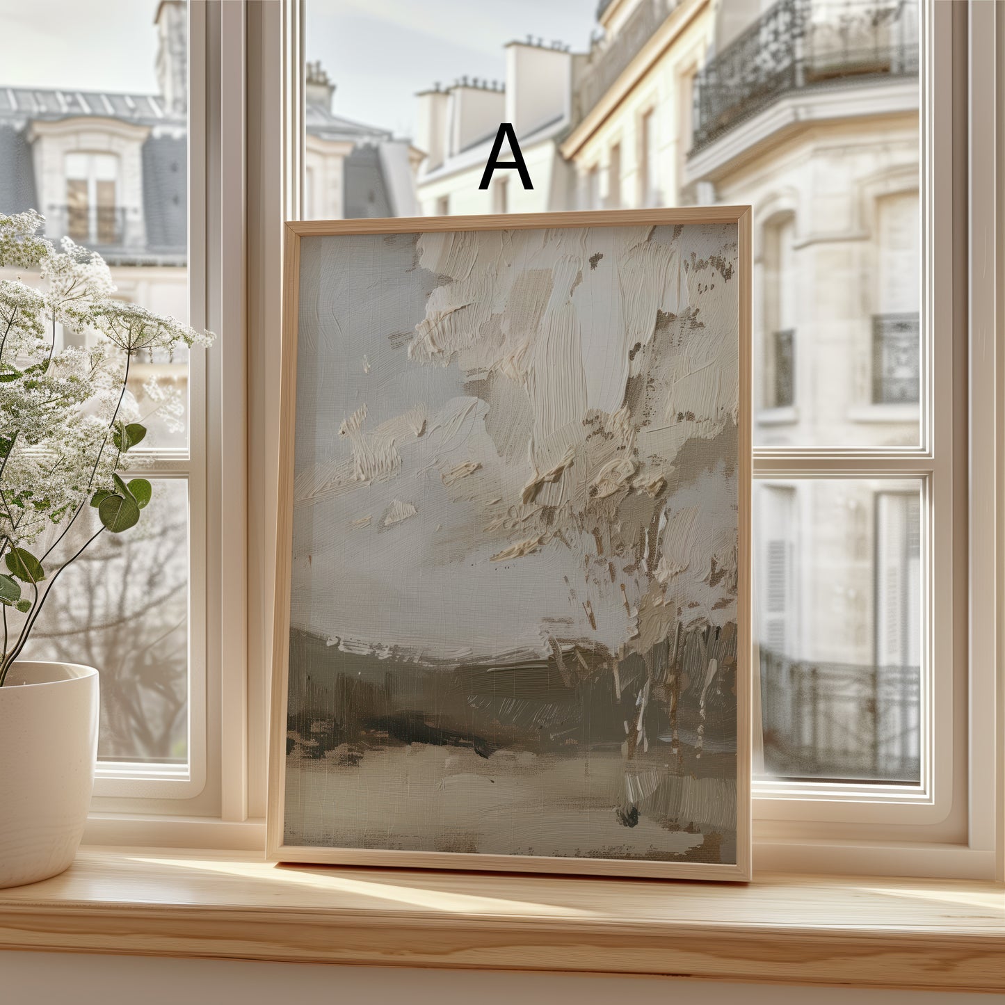 Vintage Kunst Poster · Geschenkidee · Frauenporträt Blumen Monet Impressionistische Wandkunst · Dekoprint ohne Rahmen