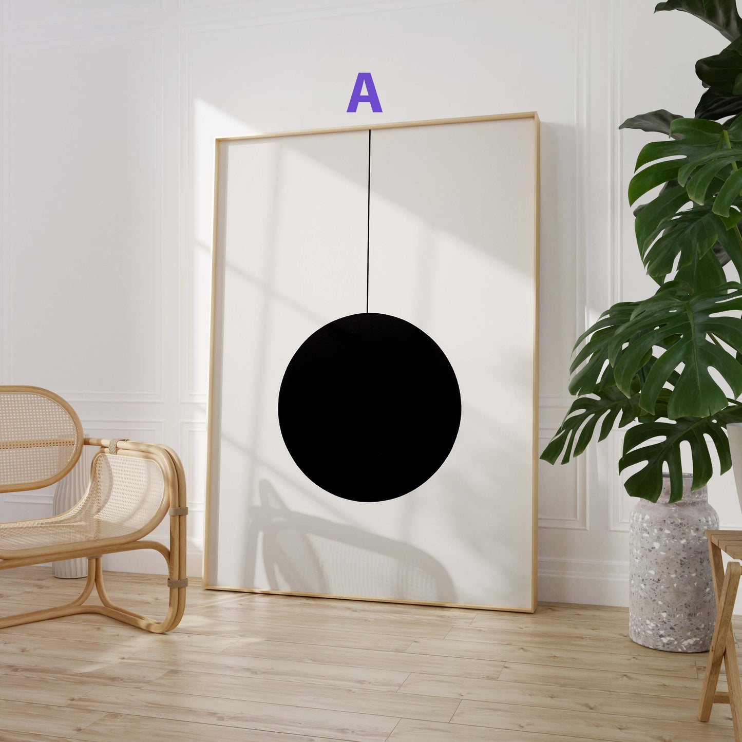 Abstrakte Moderne Poster · Schwarz Weiß Beige Geometrische Wandkunst · Minimalistische Wohnzimmer Deko · Print ohne Rahmen