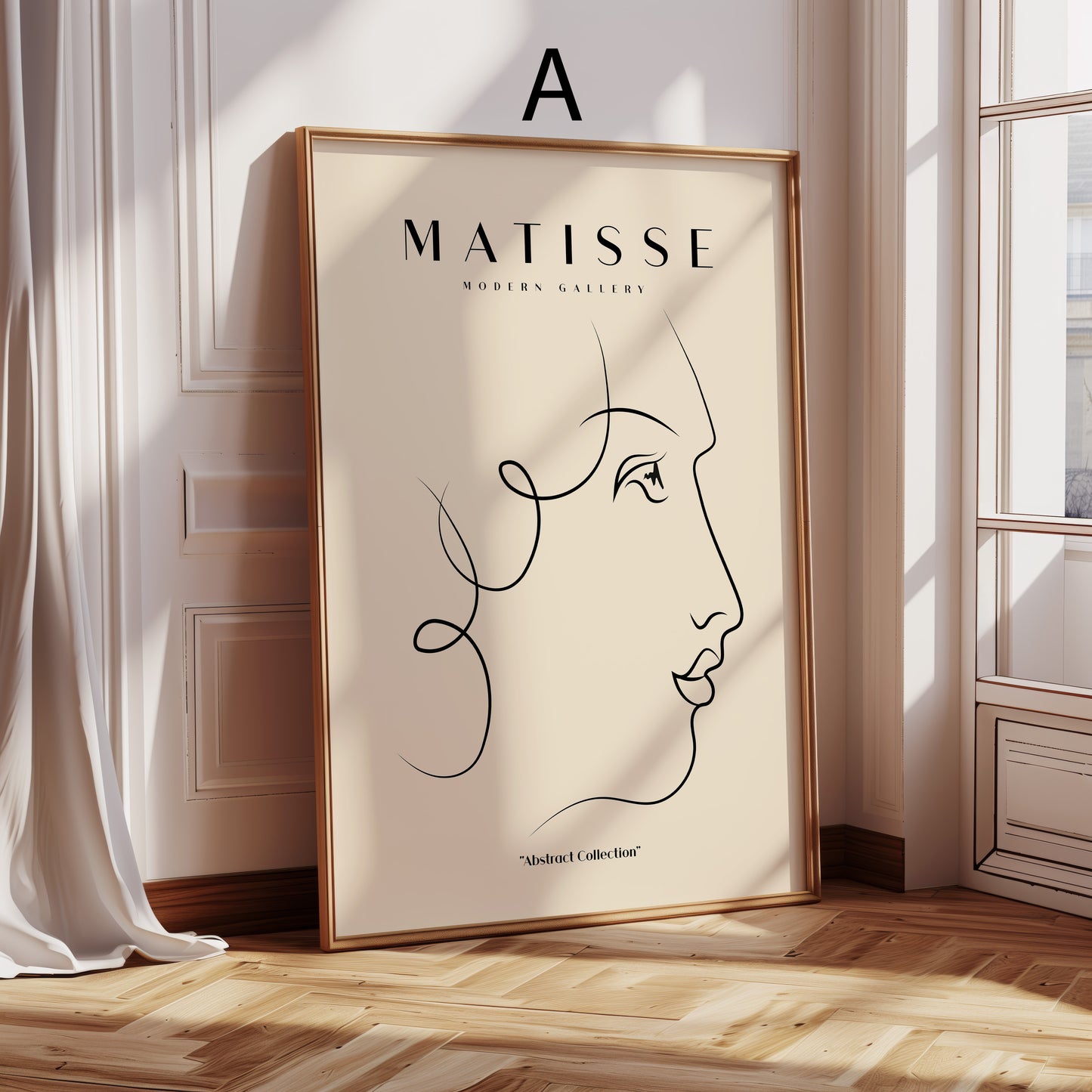 Matisse Poster · Geschenkidee · Abstrakte Formen Scherenschnitt Line Art Frauenporträts · Dekoprint ohne Rahmen
