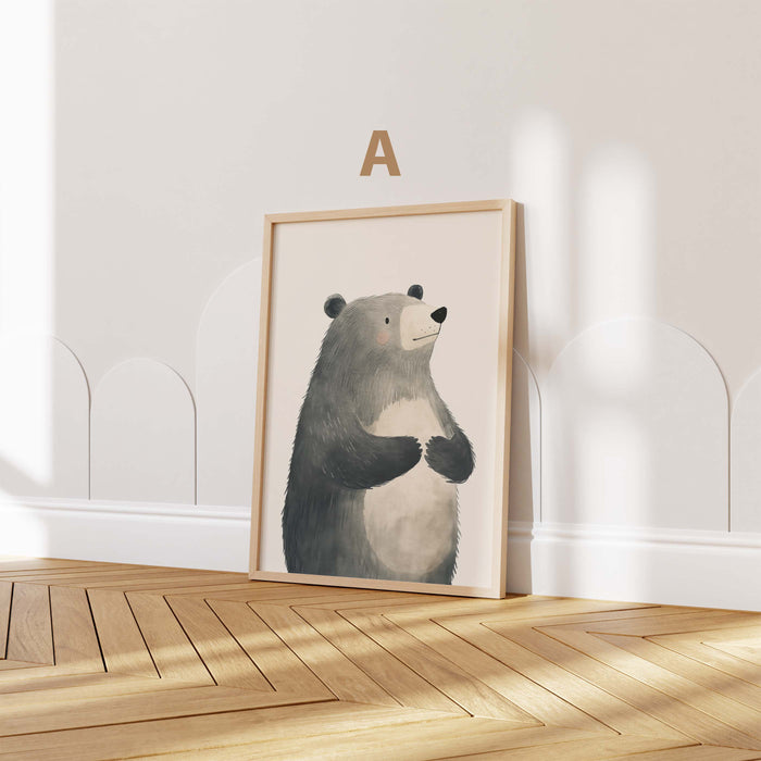 Süße Tiere Poster von JUSTGOODMOOD – Edle Wandkunst