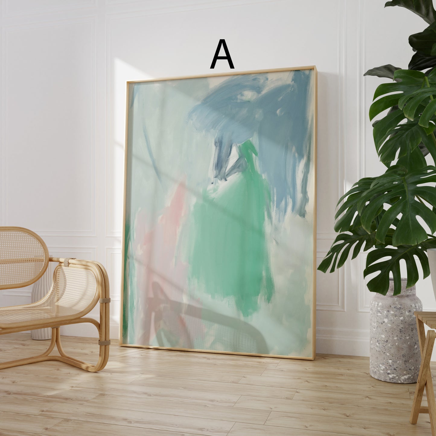 Minimalistische Poster · Geschenkidee · Dezente Farben feine Strukturen Pastell Malerei · Dekoprint ohne Rahmen