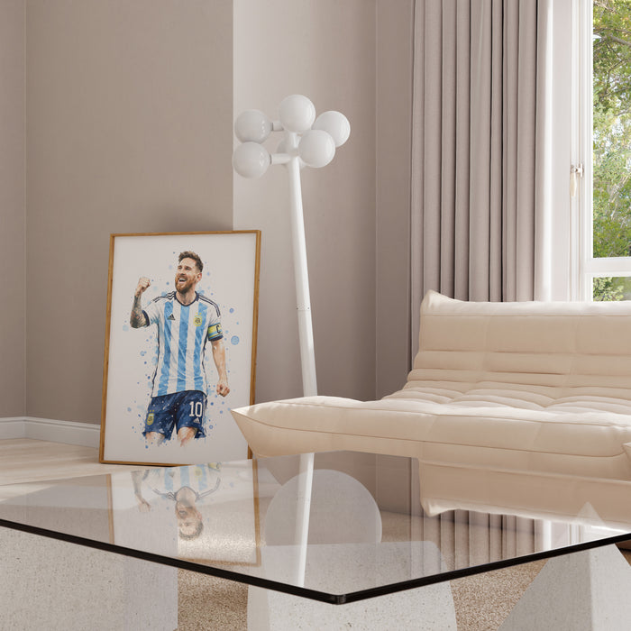 Argentinien Fußball Poster – Premium Baumwoll-Canvas