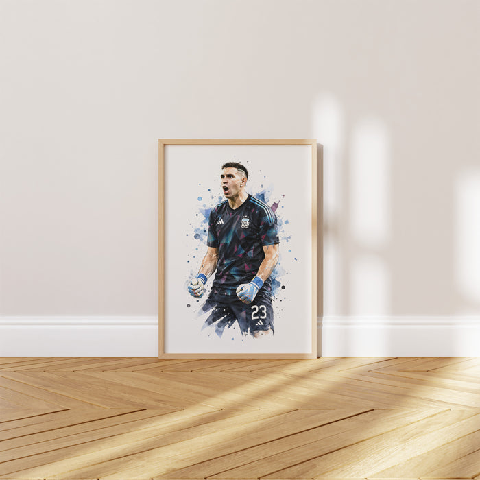 Argentinien Fußball Poster – Premium Baumwoll-Print