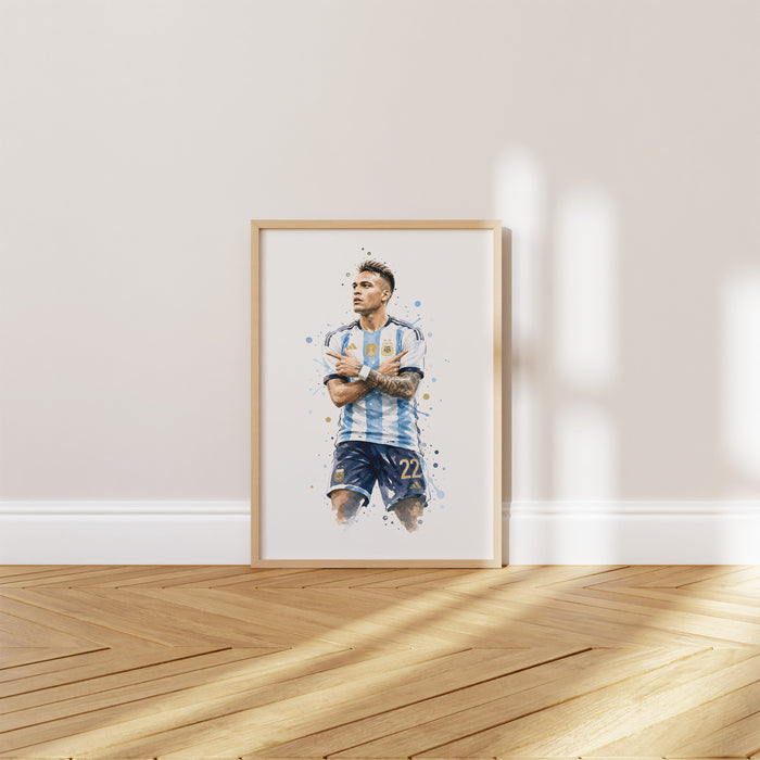 Argentinien Fußball Poster – Premium Baumwoll-Canvas