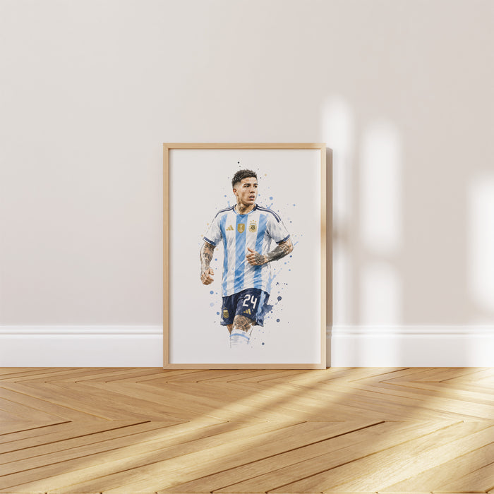 Argentinien Fußball Poster – Premium Baumwoll-Print