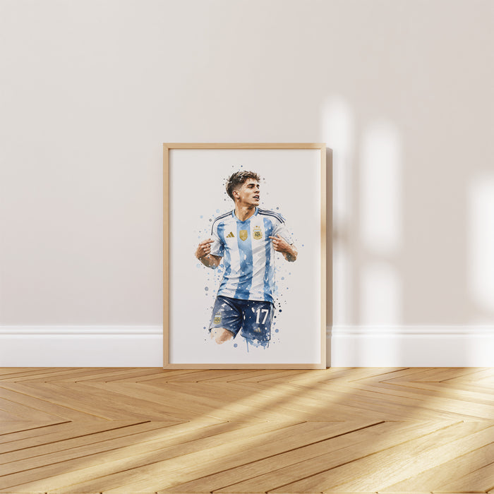 Argentinien Fußball Poster – Premium Baumwoll-Print
