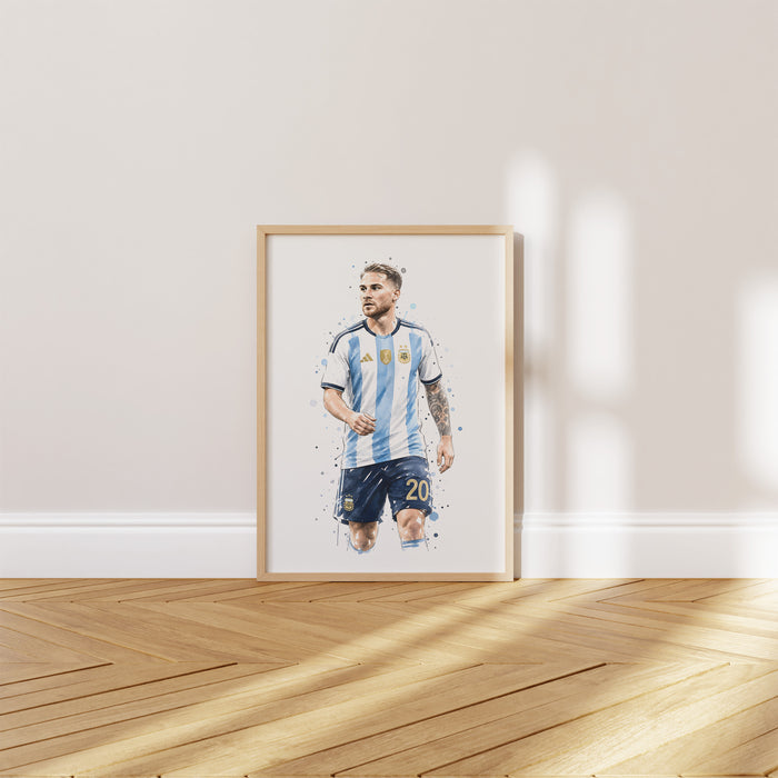 Argentinien Fußball Poster – Premium Baumwoll-Canvas