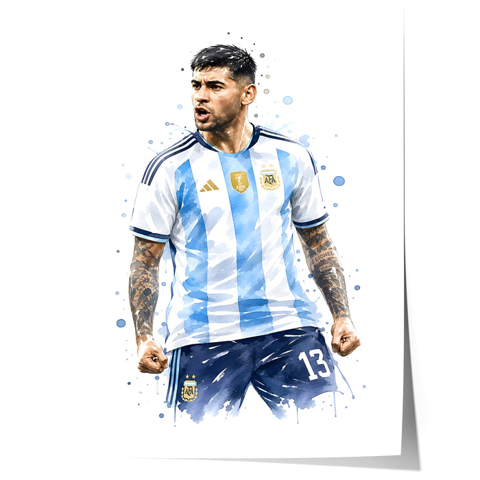 Argentinien Fußball Poster – Premium Baumwollkunst