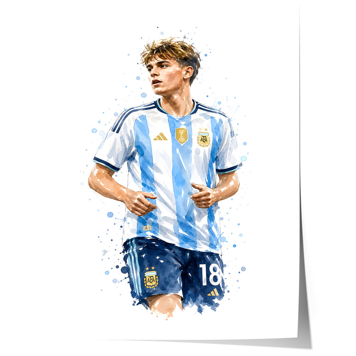 Argentinien Fußball Poster – Premium Baumwollkunst