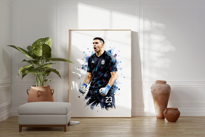 Argentinien Fußball Poster – Premium Baumwoll-Print