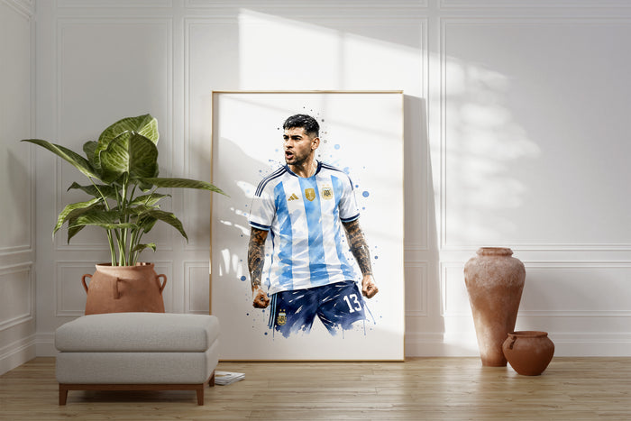 Argentinien Fußball Poster – Premium Baumwollkunst