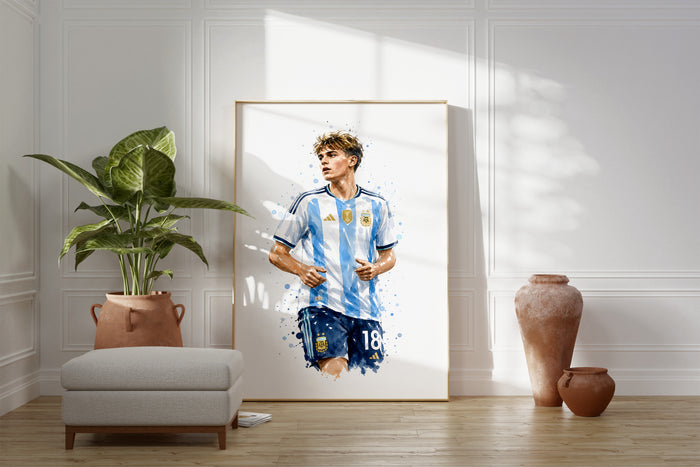 Argentinien Fußball Poster – Premium Baumwollkunst