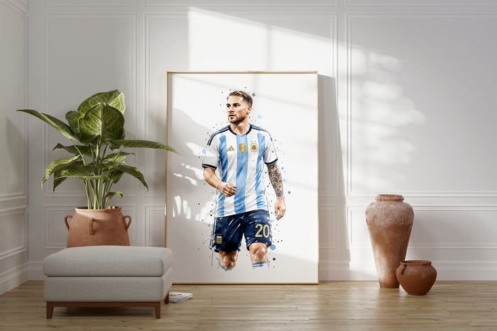 Argentinien Fußball Poster – Premium Baumwoll-Canvas